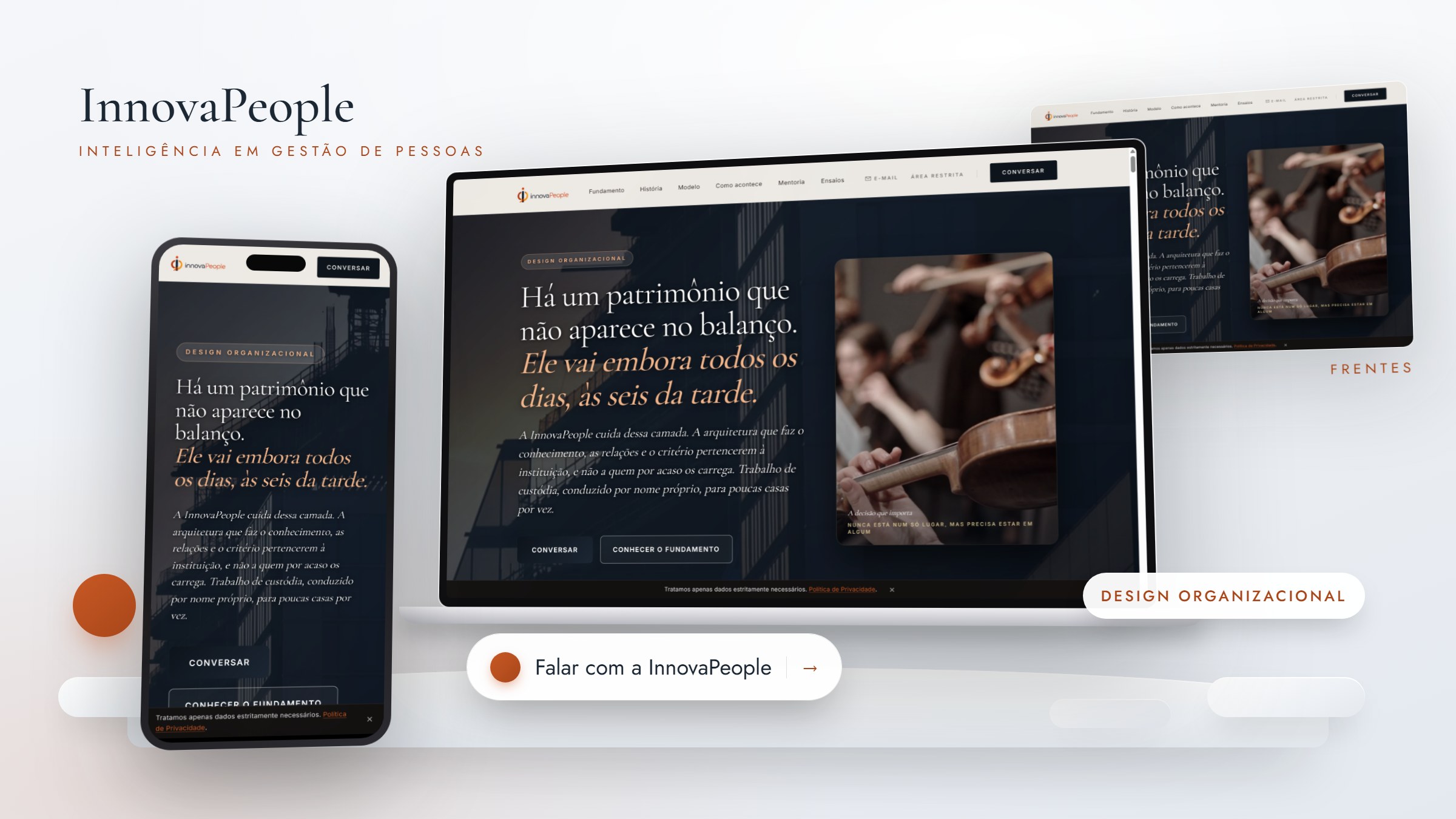 As telas do site em computador e celular